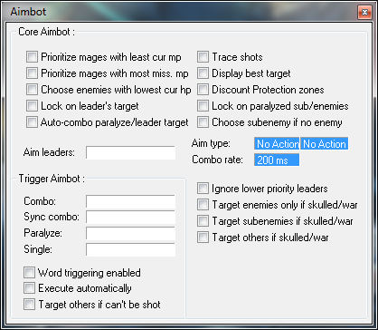 imagem do Menu &quot;Aimbot&quot; do ElfBot
