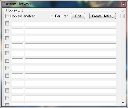 imagem do Menu &quot;Hotkeys&quot; do ElfBot